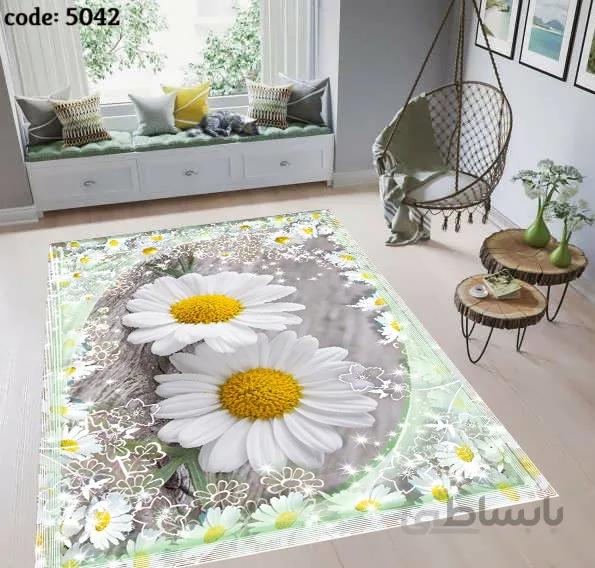 فرشینه طرح گل بابونه 5042