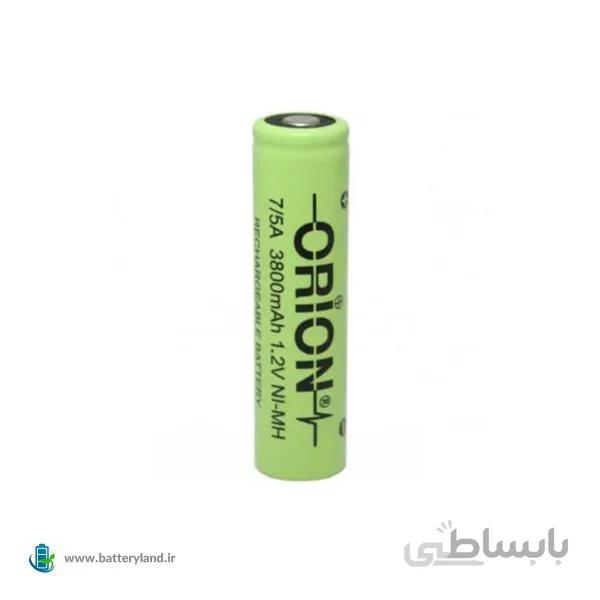 باتری شارژی نیکل متال هیدرید سایز 7/5A ولتاژ ۱.۲ با ظرفیت ۳۸۰۰ میلی آمپر برند Orion اوریون ا Orion Ni-MH 1.2v 3800mAh 7/5A Battery