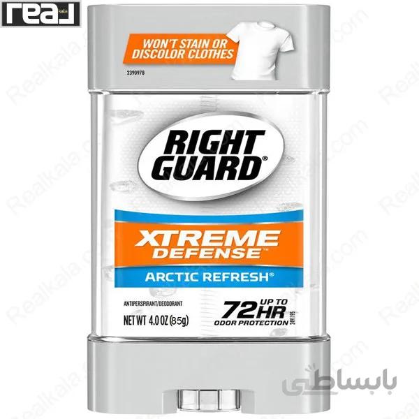 استیک ضد تعریق ژله ای رایت گارد اکستریم دفنس Right Guard Xtreme Defense Arctic Refresh