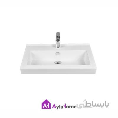 روشویی روکابینتی مروارید مدل سیلویا با زیرآب 71 درجه یک