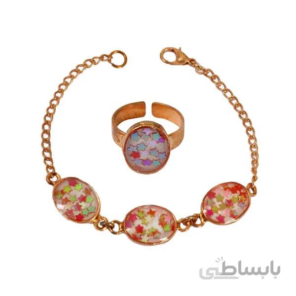 ست مسی دخترانه مدل قطاری ستاره دار کد JW262