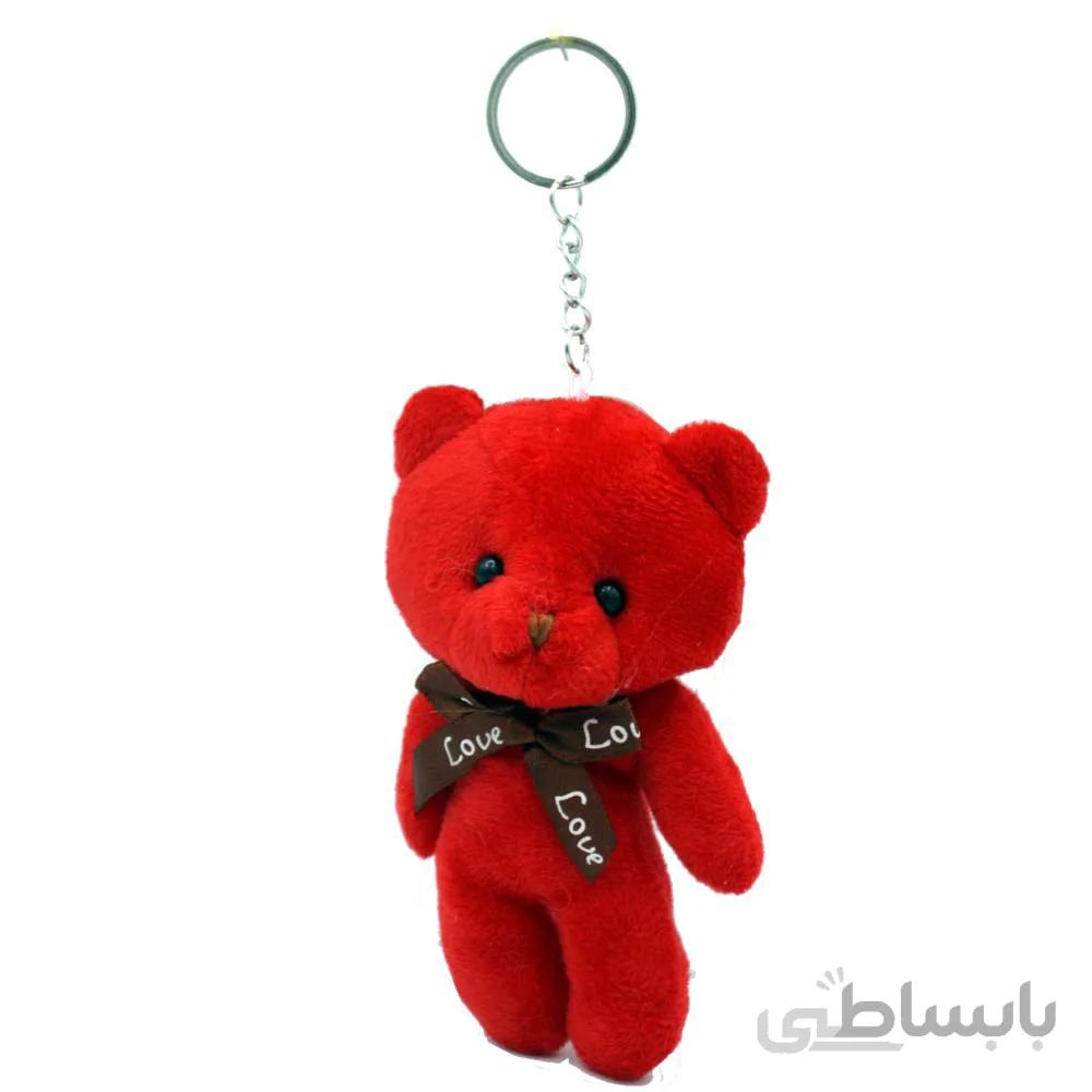 عروسک خرس کوچک 13 سانتی قرمز