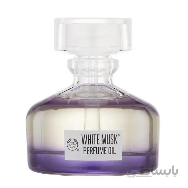 عطر بادی شاپ The Body shop مدل وایت ماسک white musk با رایحه مشک ۲۰ میل ا The Body Shop White Musk Perfume Oil 20ml