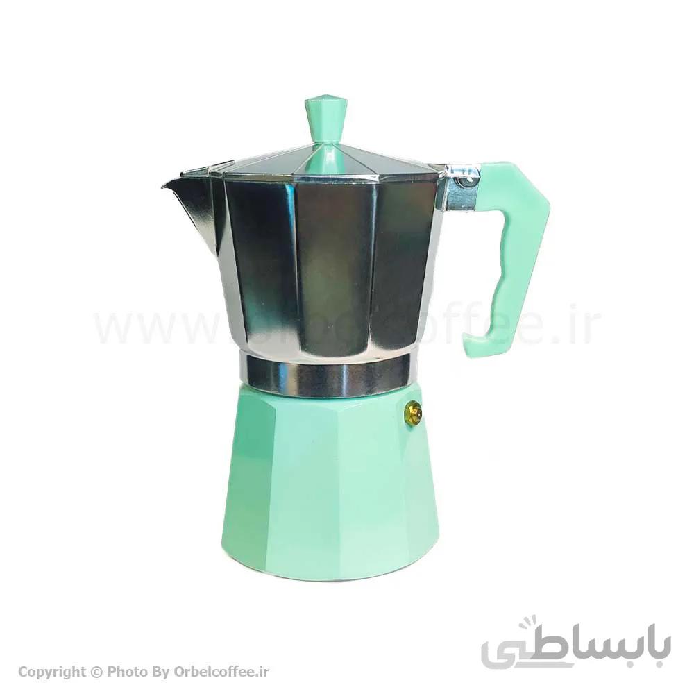 قهوه ساز موکاپات Krea رنگ سبزآبی سایز 6 نفره ا Krea Mokapot 6 cups