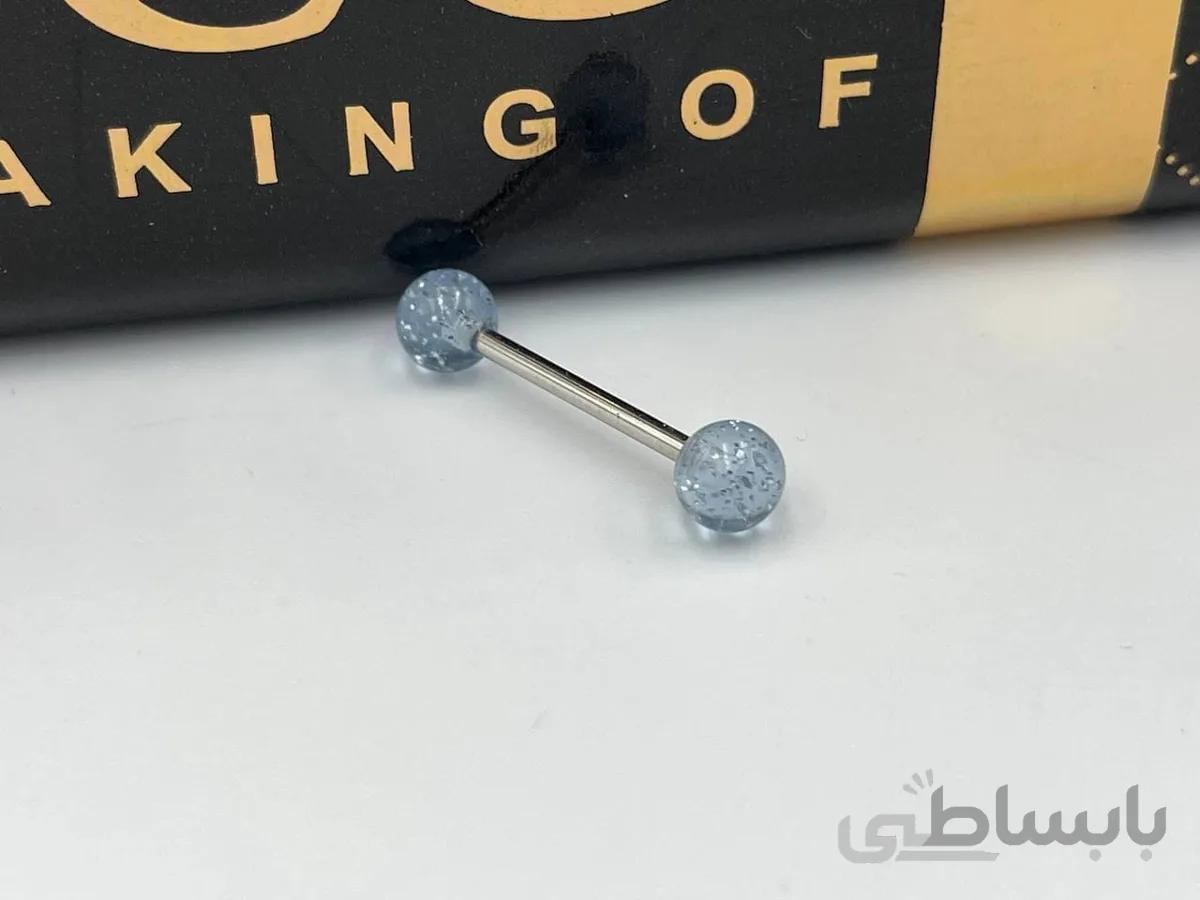 پیرسینگ لپ و زبان دو سرپلاستیکی