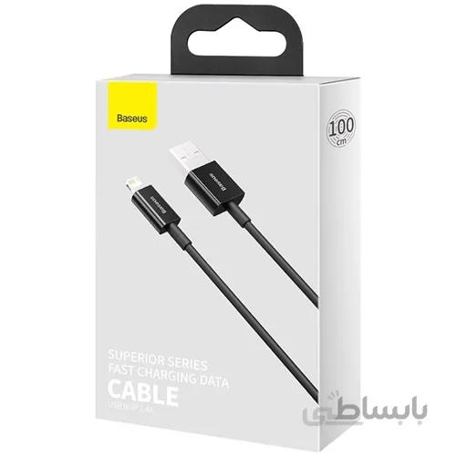 کابل لایتنینگ بیسوس Baseus Superior Series USB to iP CALYS-01 طول 25 سانتی متر و توان 2.4 آمپر