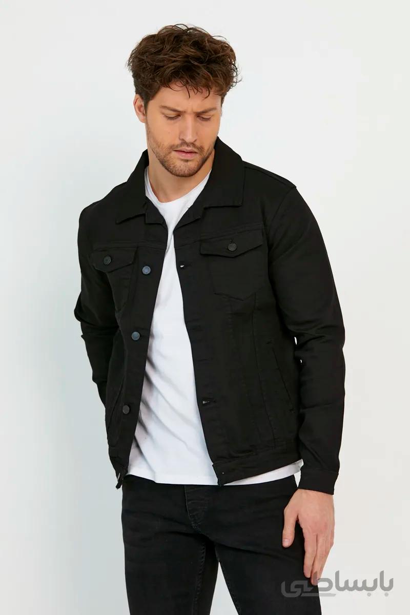 Y&G jeans کت جین باریک مردانه رنگ مشکی