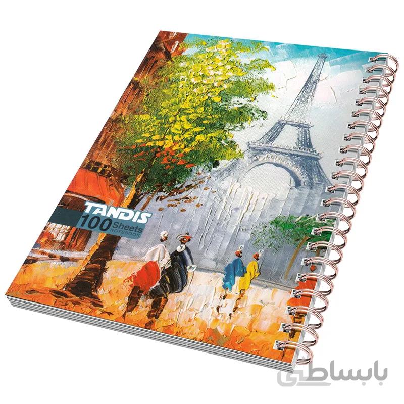دفتر مشق خط دار سیمی طرح دار ۱۰۰ برگ