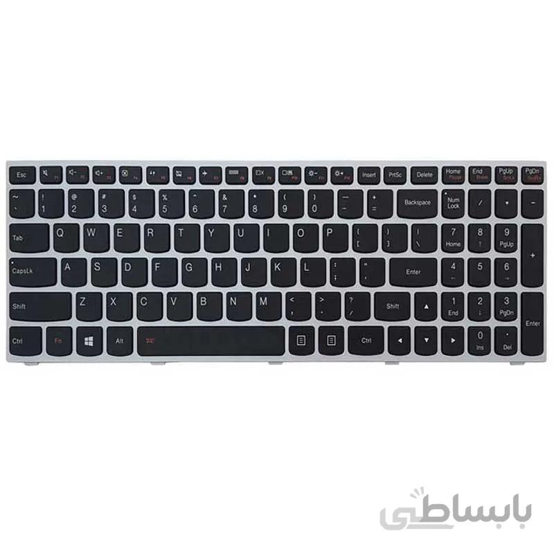 کیبورد Lenovo IdeaPad G50-70 بک لایت – با فریم نقره ای ا Keyboard Laptop Lenovo IdeaPad G50-70