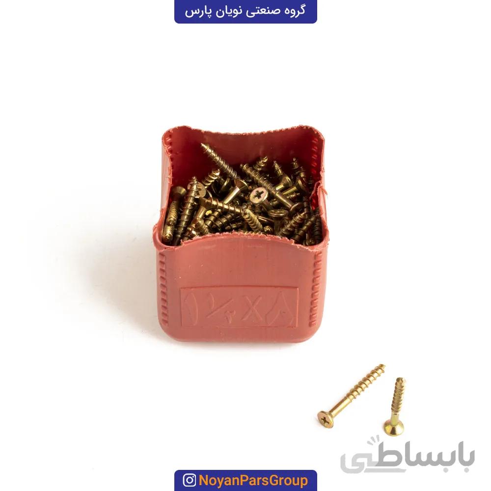 پیچ چوب 4 سو سایز 1.5 در 8 (4سانت) بسته 144 عددی نویان پارس