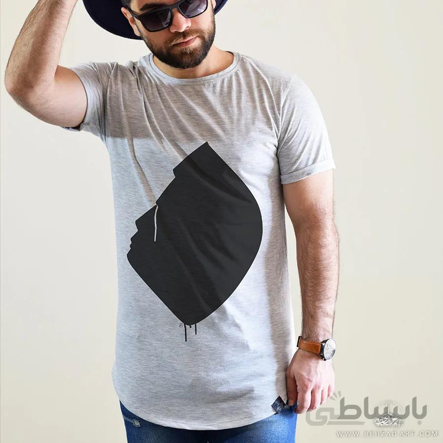 تیشرت مردانه طرح نقطه ته خط