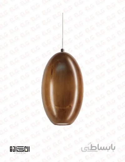 چراغ آویز انگاره چوبی لامپ دار مدل KAHROBA 4