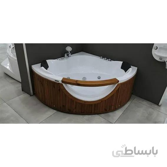 جکوزی گوشه باداب دو نفره مدل 208 با پنل سفید اکرلیک 133 133