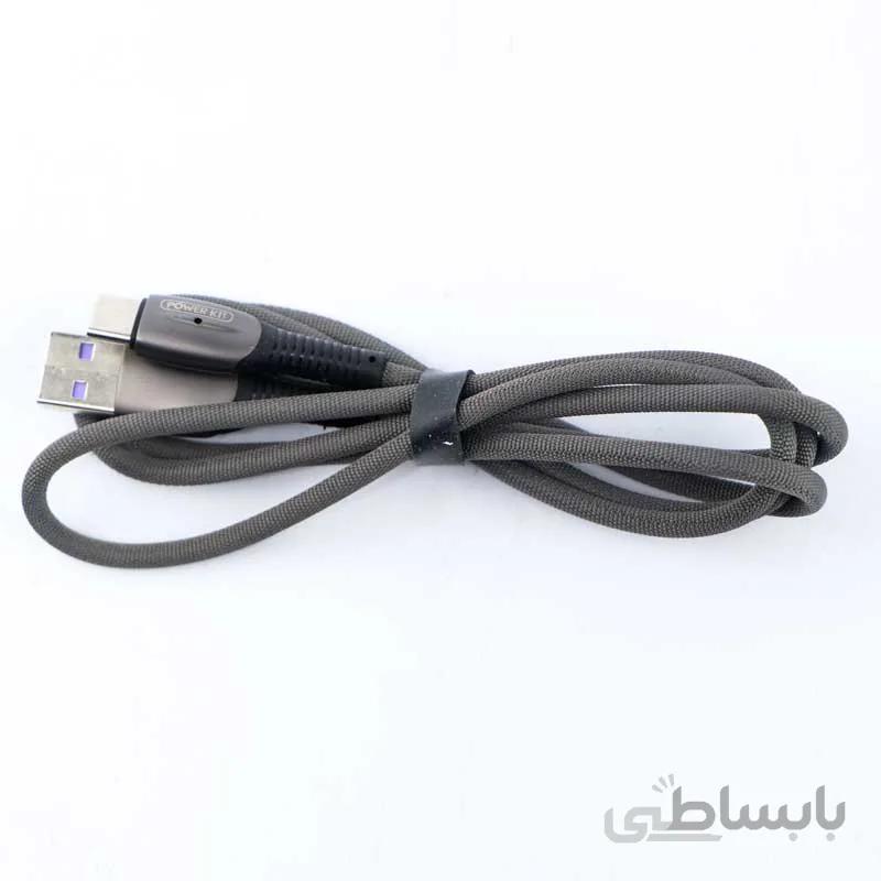 کابل شارژ فست Micro USB روکش کنفی برند POWER kit
