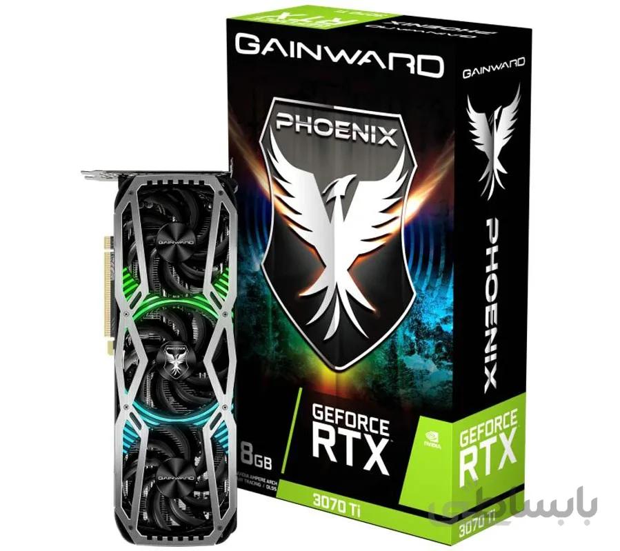 کارت گرافیک گینوارد GeForce RTX 3070 Ti phoenix ظرفیت 8 گیگابایت ا GeForce RTX 3070 Ti phoenix graphics card with a capacity of 8 GB