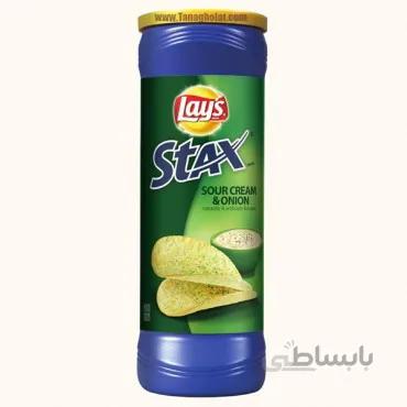 چیپس سیب زمینی بدون گلوتن Lays با طعم خامه ترش و پیاز