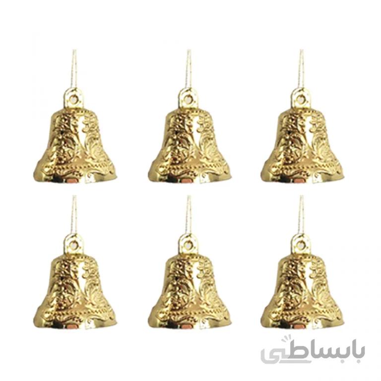آویز زنگوله کریسمس بسته 6 عددی مدل STCH189