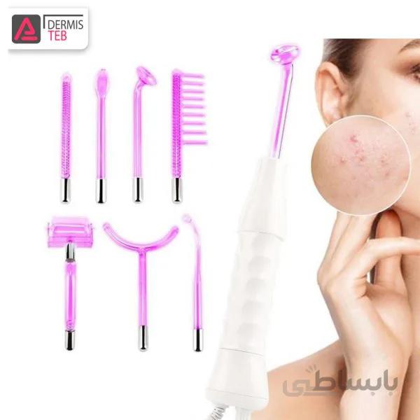 دستگاه هیدرودرمی پرتابل نور بنفش 7 سری High Frequency Electrotherapy Purple Light 7in1