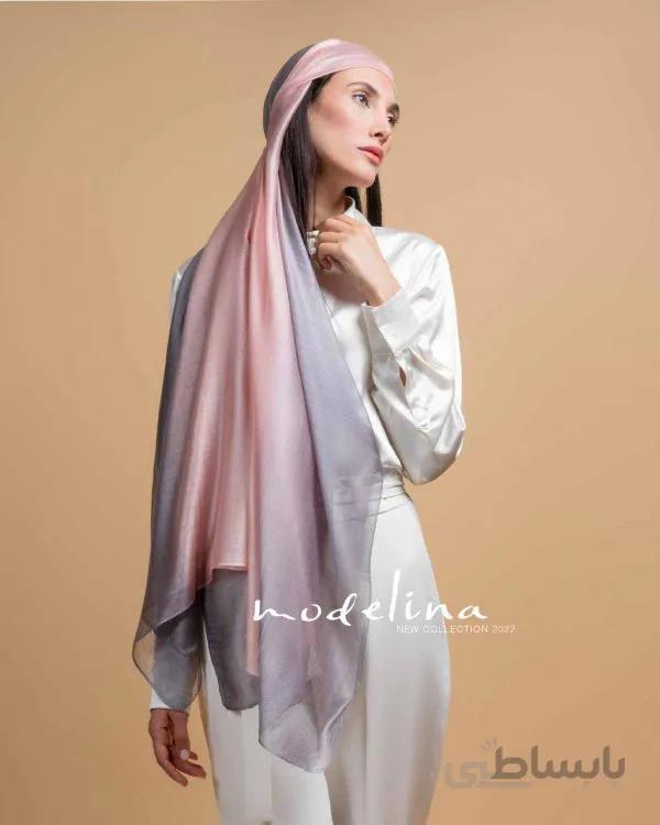 شال حریر ابریشم طیفی مدلینا 1263