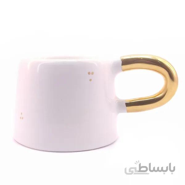 فنجان قهوه خوری دون دار دسته طلا