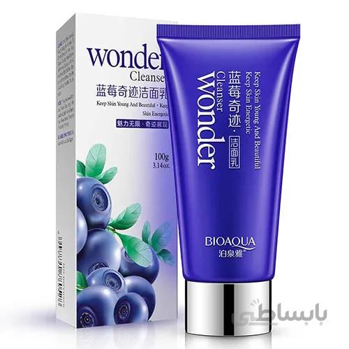 فوم شستشوی زغال اخته بیوآکوا وزن 100 گرم ا BIOAQUA Blueberry Wonder Facial Cleanser