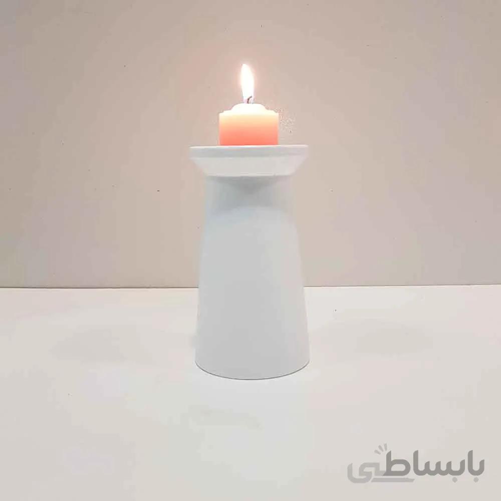 جاشمعی چوبی طرح ایکیا رنگ سفید