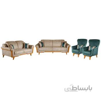 مبل راحتی هفت نفره چشمه نور کد MA-404.CR-GR-N