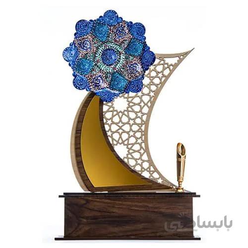 تندیس مشبک جا قلمی میناکاری