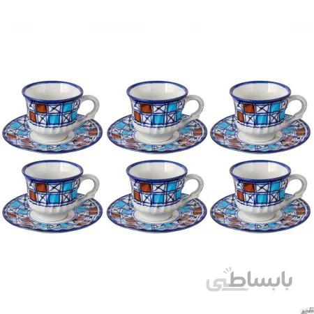 سرویس چای خوری چینی طرح شطرنجی