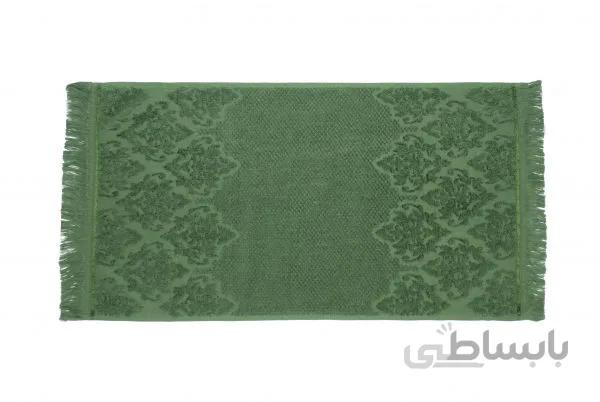 حوله دستی BMA طرح داماس رنگ سبز