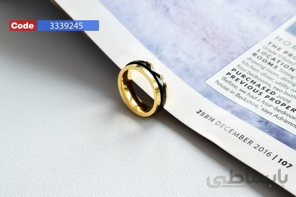 حلقه بلغاری استیل طرح طلا