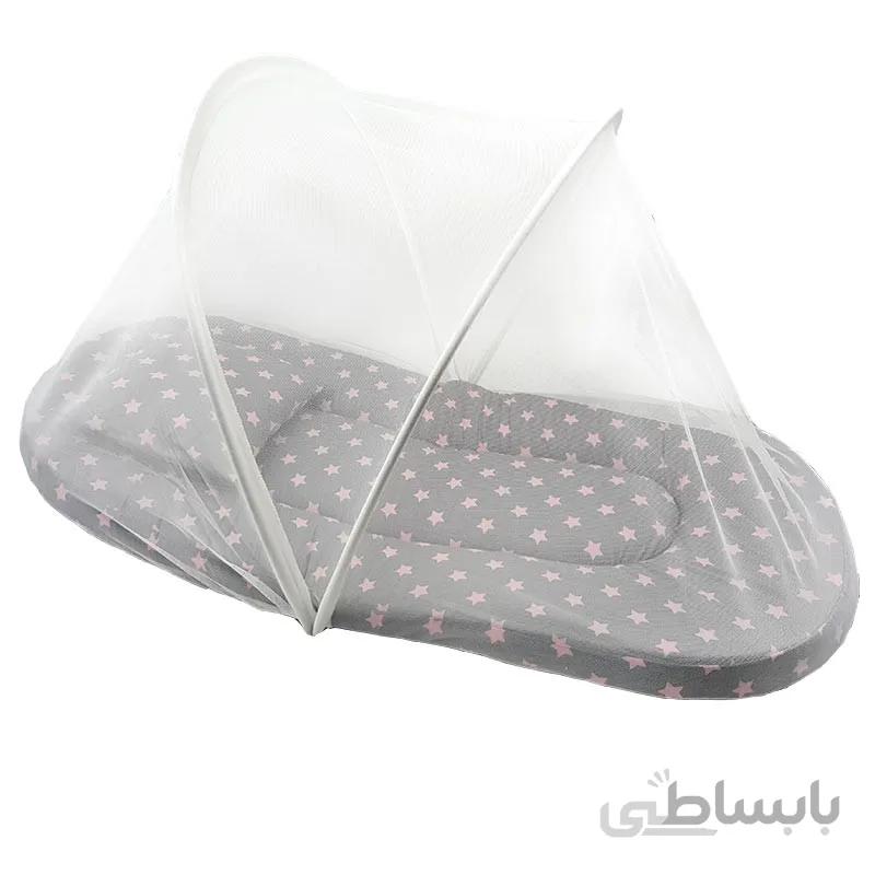پشه بند نوزاد دخترانه طرح ستاره صورتی babylike