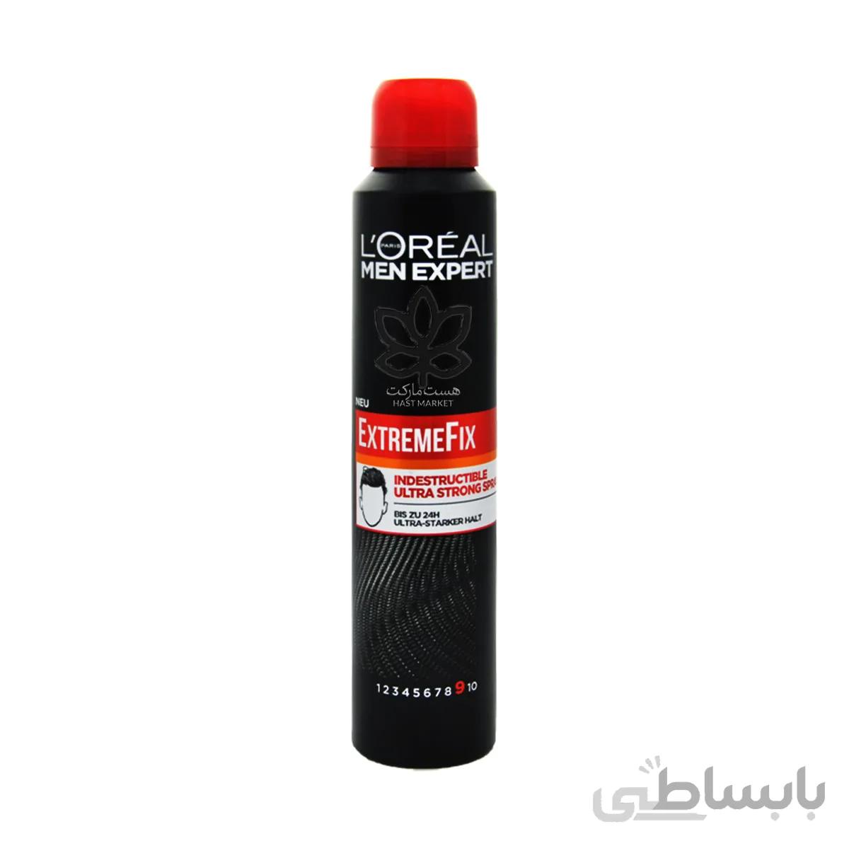اسپری حالت دهنده موی مردانه اکستریم فیکس ۲۰۰ میل لورآل – loreal