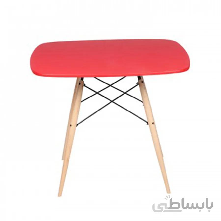 میز پایه چوبی مربع کد E810