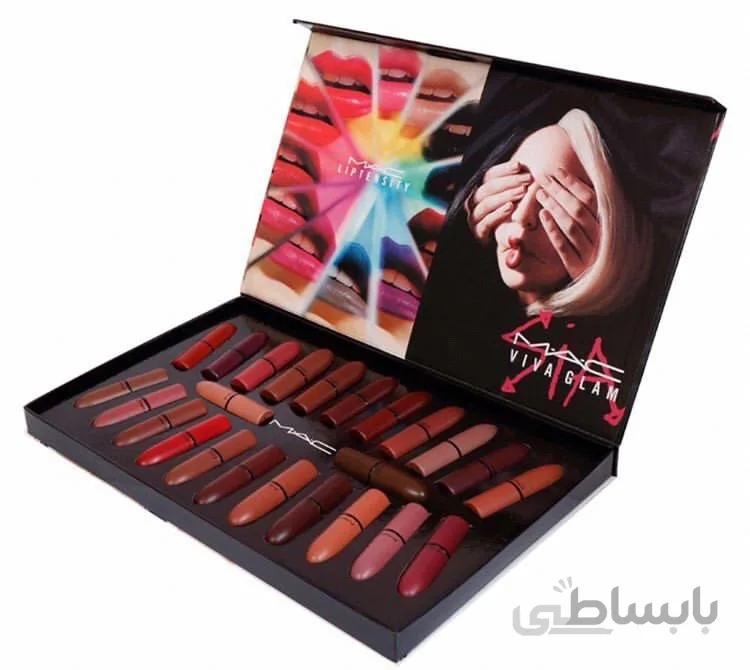 پک 24 عددی رژلب حرفه ای مک