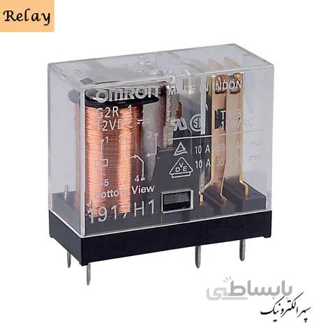 (رله 12 ولت شیشه ای 5 پایه 10 آمپر) Omron G2R-1-12VDC