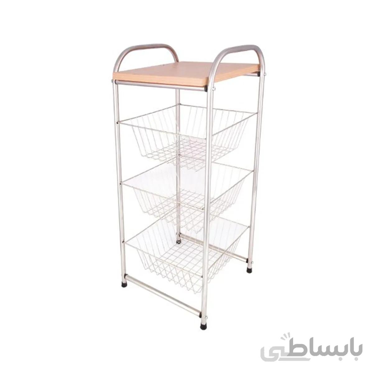 جا پیازی سه طبقه استیل کاوه