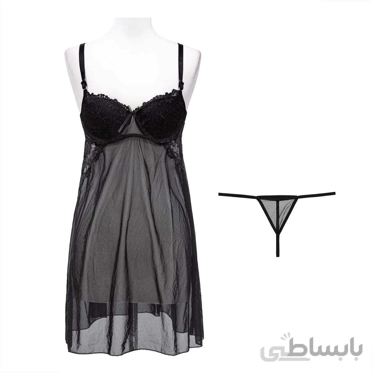 لباس خواب کاپدار تور گیپور ارکان 6203