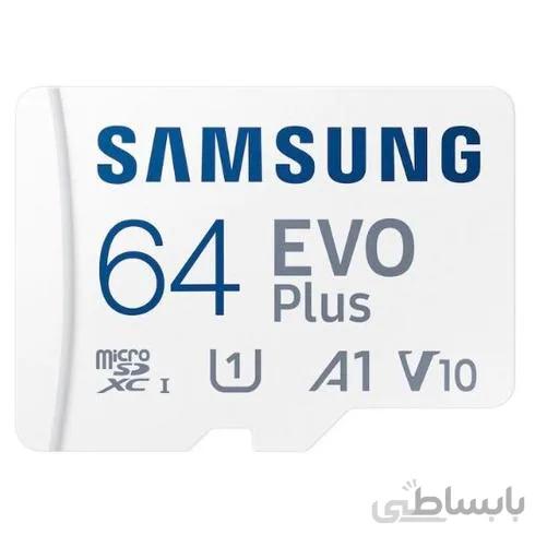 کارت حافظه microSDXC سامسونگ مدل Evo Plus A1 V10 کلاس 10 استاندارد UHS-I U1 سرعت 130MBps به همراه آداپتور SD ظرفیت 64 گی