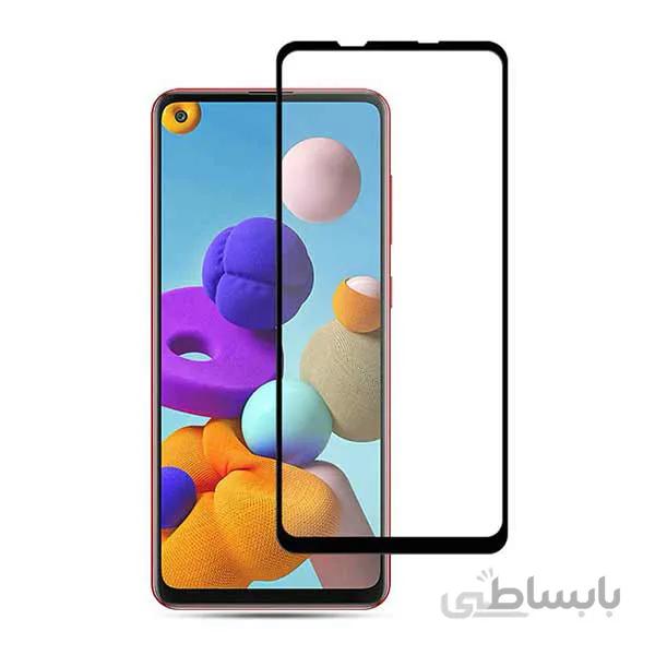 گلس a21s فول چسب شیشه ای محافظ صفحه نمایش گوشی موبایل سامسونگ Galaxy