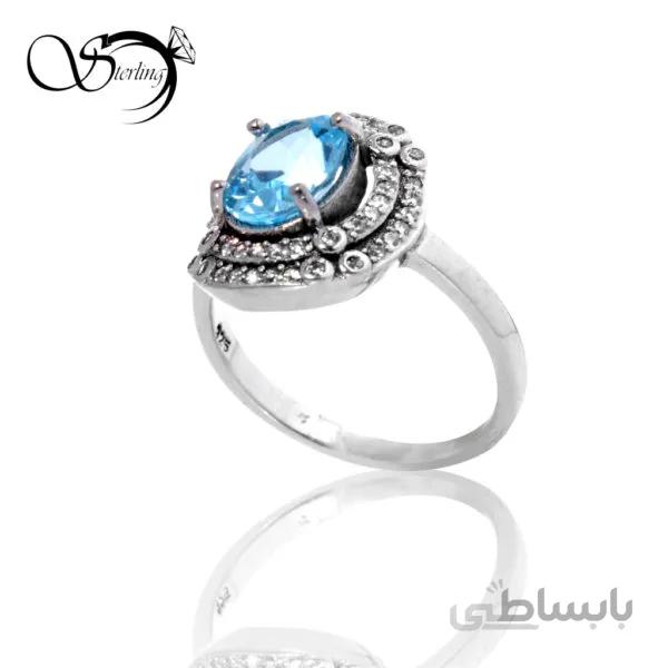 انگشتر توپاز نقره زنانه کد:۱۸۴۶
