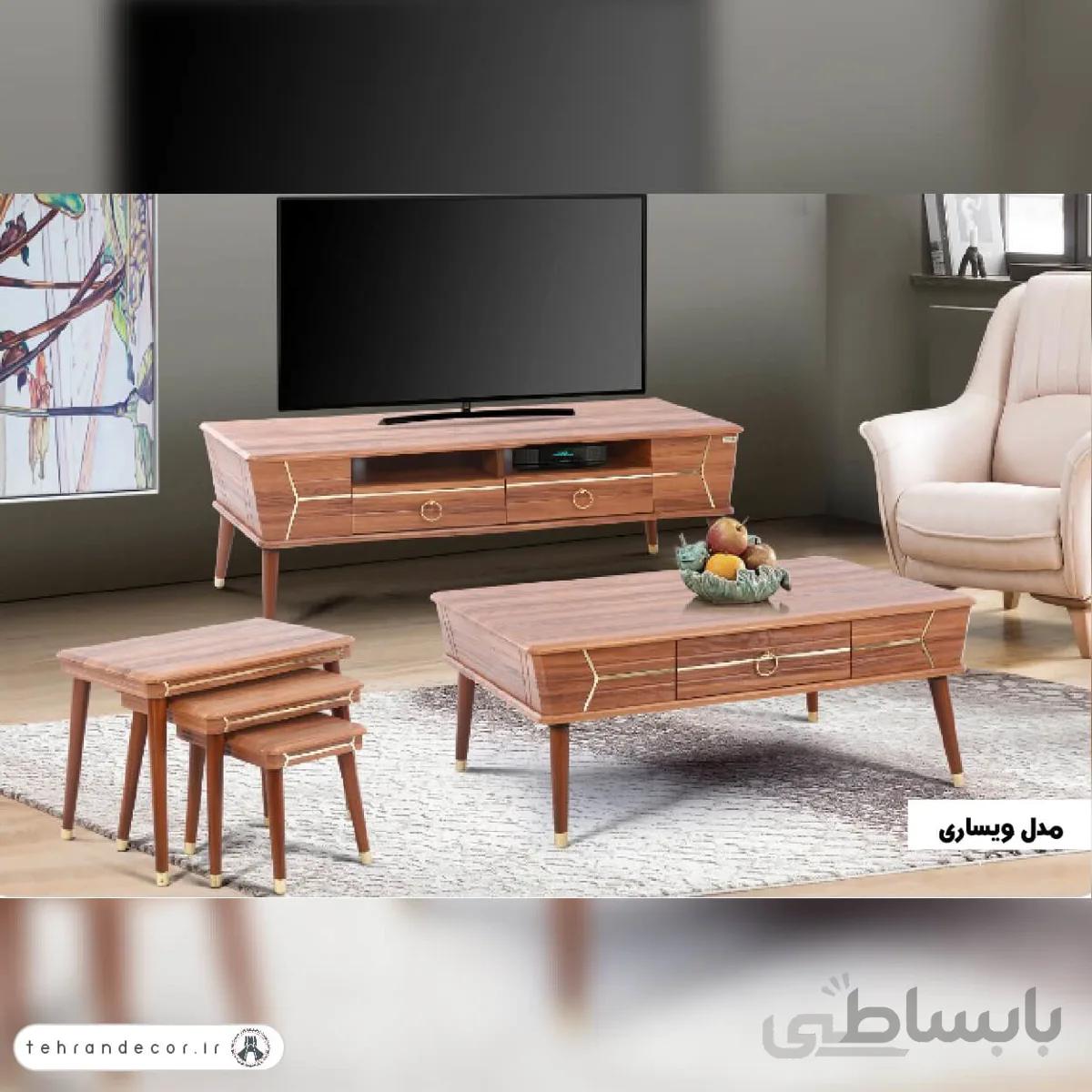 ست میز جلومبلی عسلی ویساری