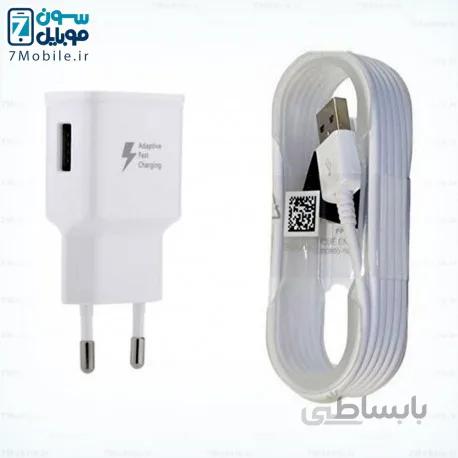 شارژر اصلی سامسونگ همراه با کابل میکرویواس بی Samsung Adapter Fast Charging