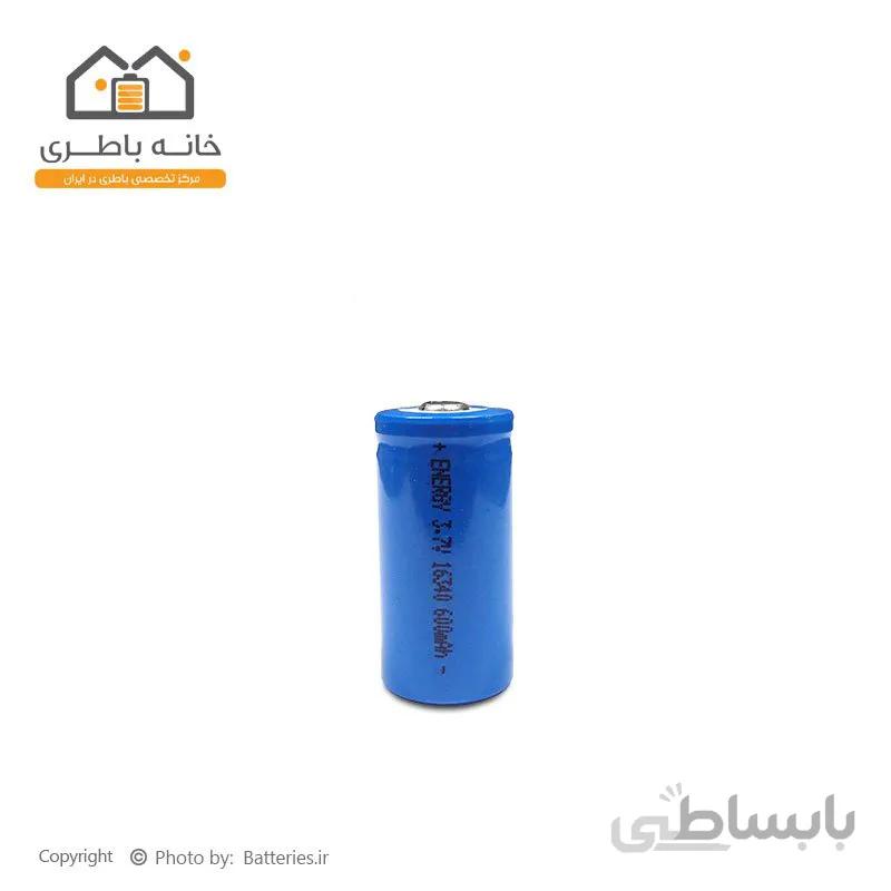باتری لیتیوم آیون 16340 شارژی 3.7 ولت 600 میلی آمپر انرژی Energy