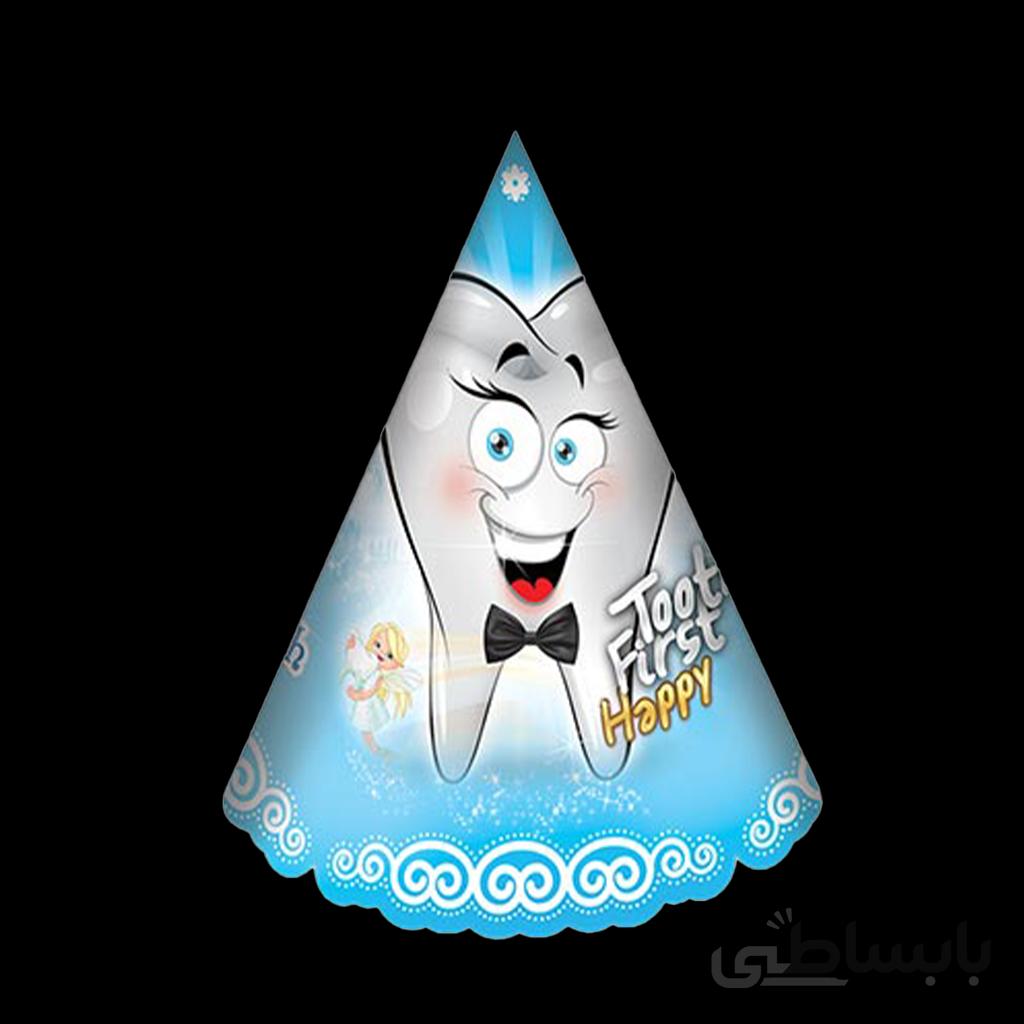 کلاه ساده اکلیلی تم دندونی پسرانه