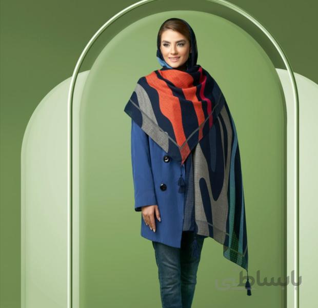 شال نخی ژاکارد پاییزه منگوله دار (کد 3024)