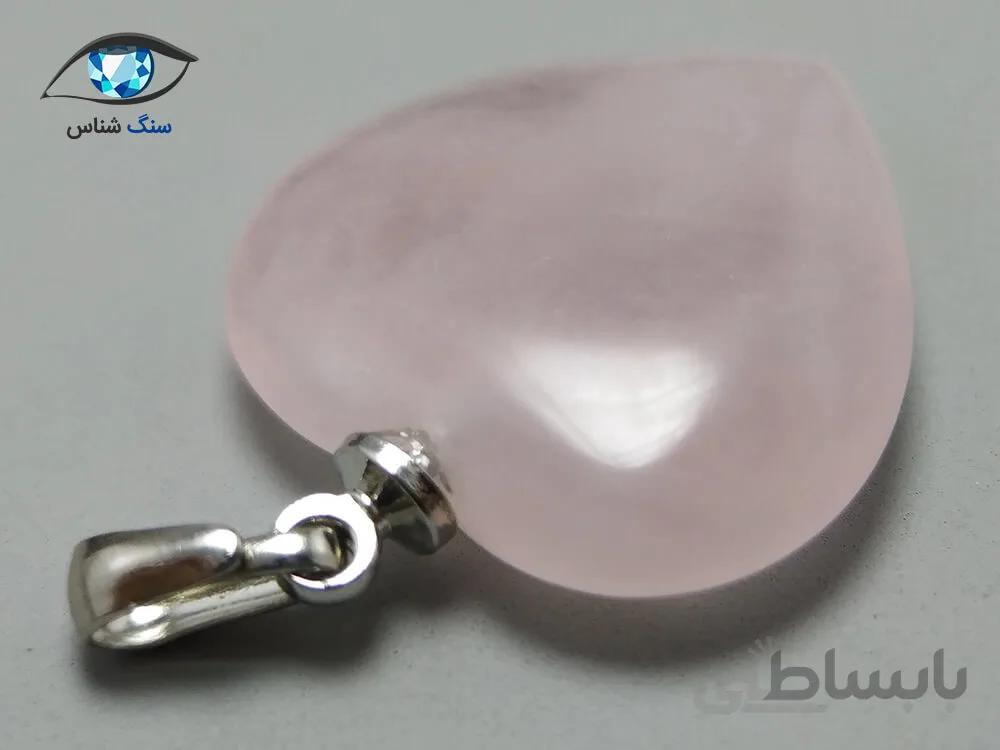 آویز رز کوارتز طبیعی 3.23 گرم