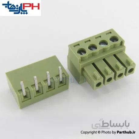 ترمینال 4 پین رایت انگل 3.81mm