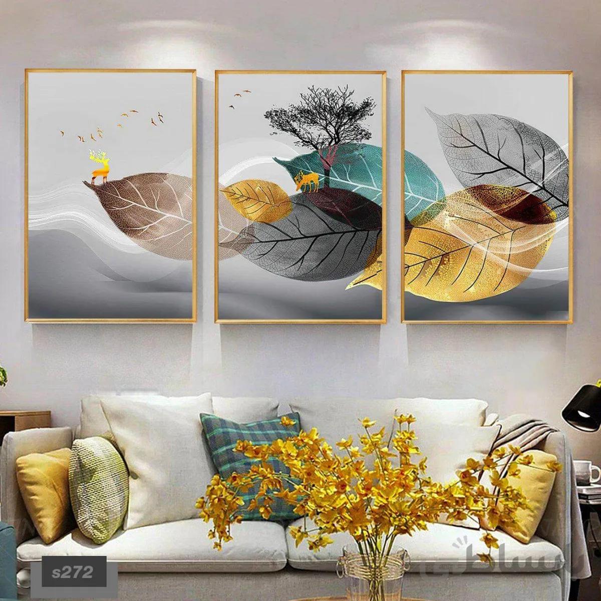 مجموعه تابلو دکوراتیو سه عددی کد 272