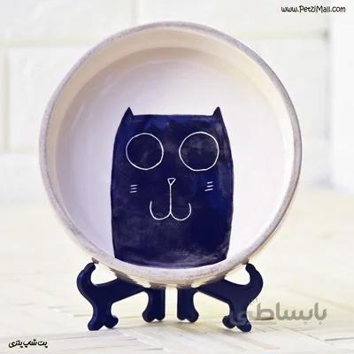 ظرف سرامیکی گربه برند زیتون قطر ۱۶ سانتی متر کد ۵۶۱